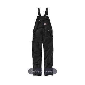 Carhartt Men's R01 Duck Bib Overall in Black in 34x36